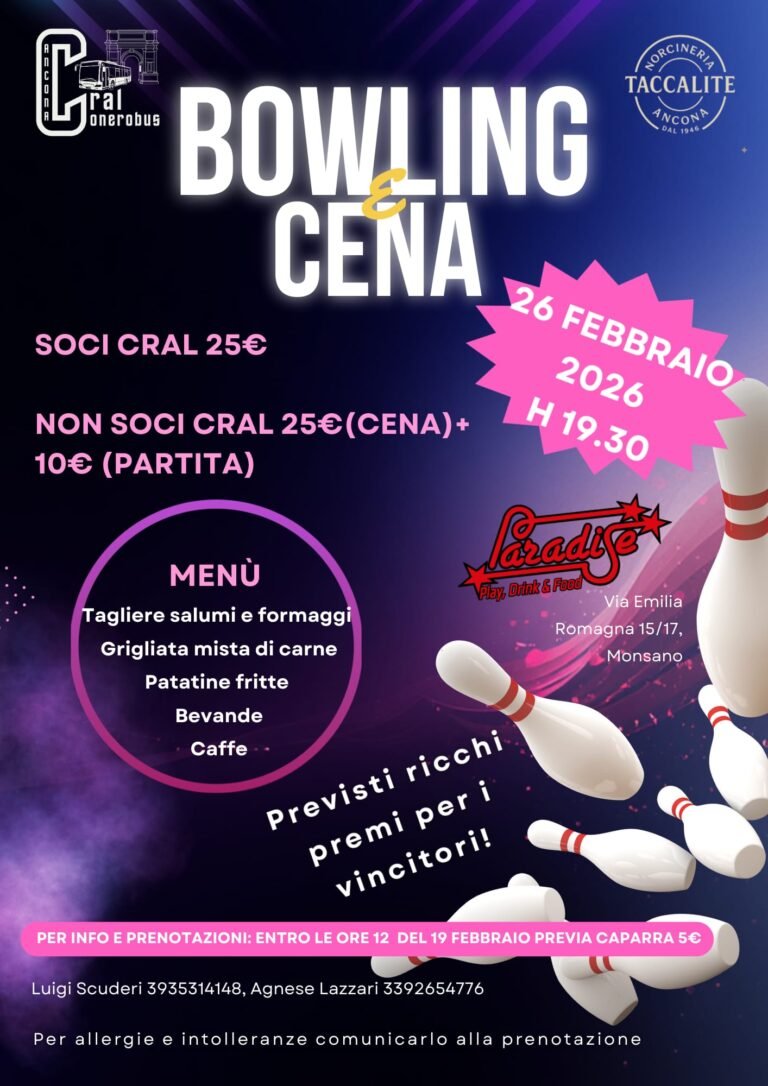 Bowling 2026 CRAL CONEROBUS